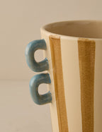 Bela Hand-Painted Vase | Ceramic with Bold Stripe Detailing