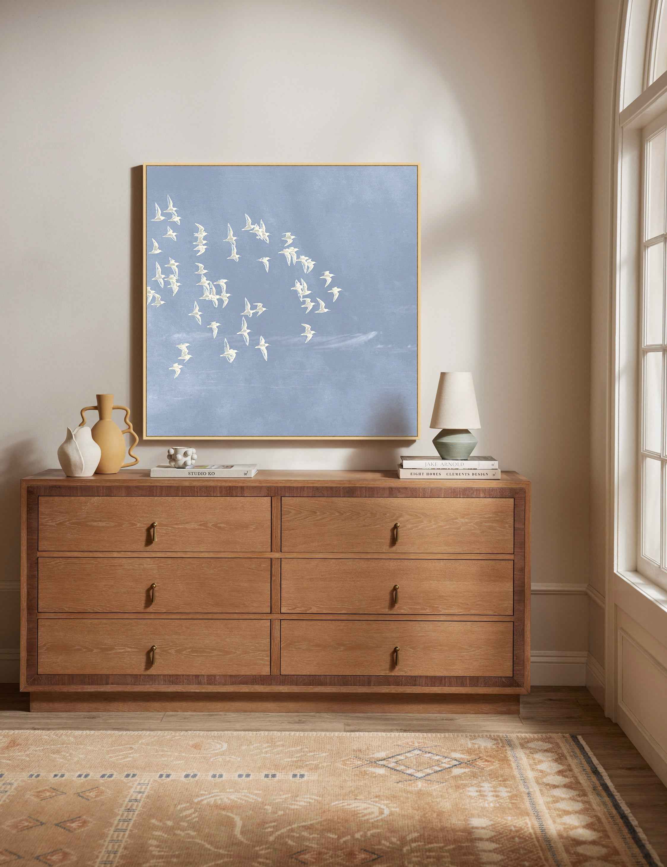 Bela Gallery Print | White Birds on Soft Blue Sky