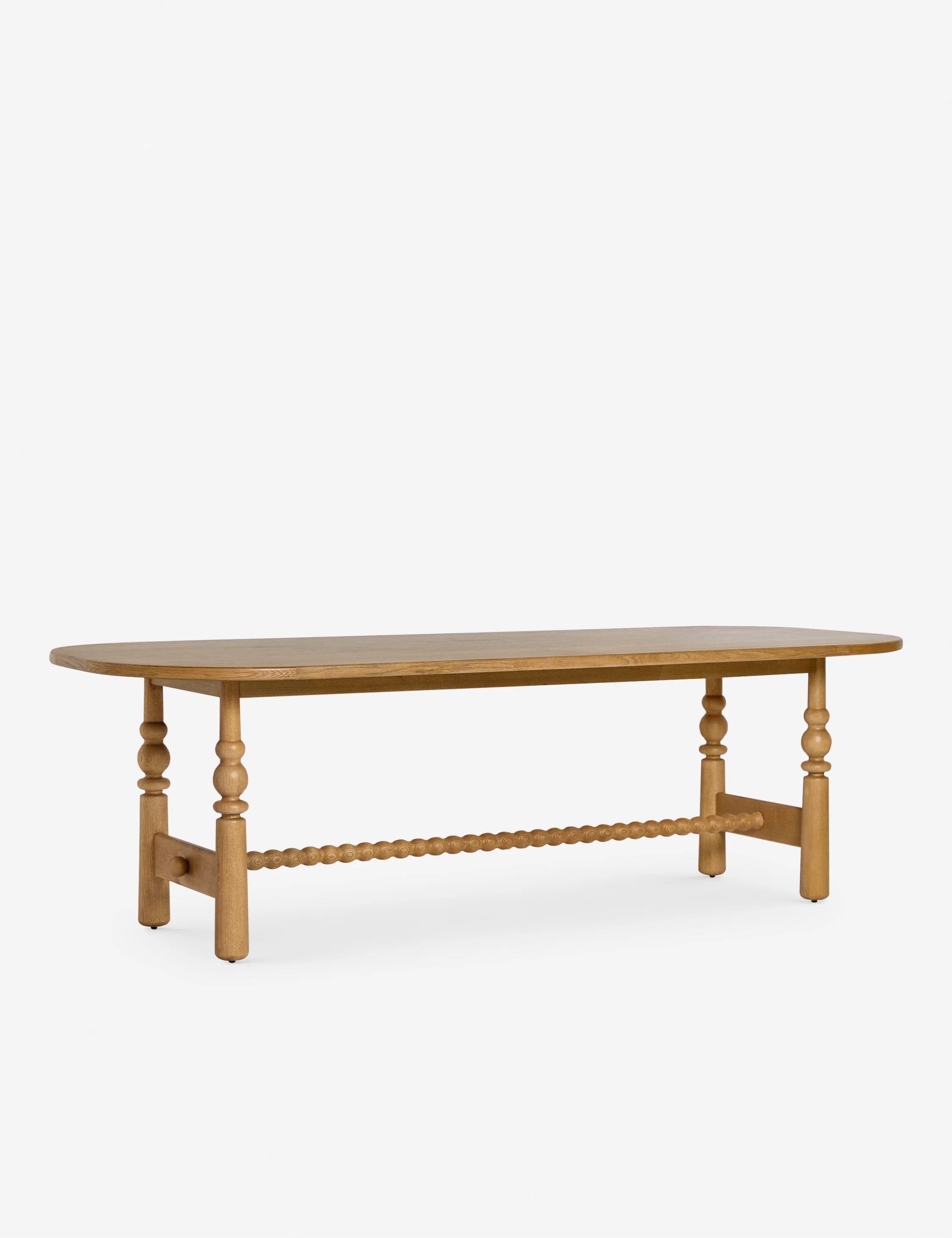 Bela Oval Dining Table | Modern Wood Design, Turned Legs