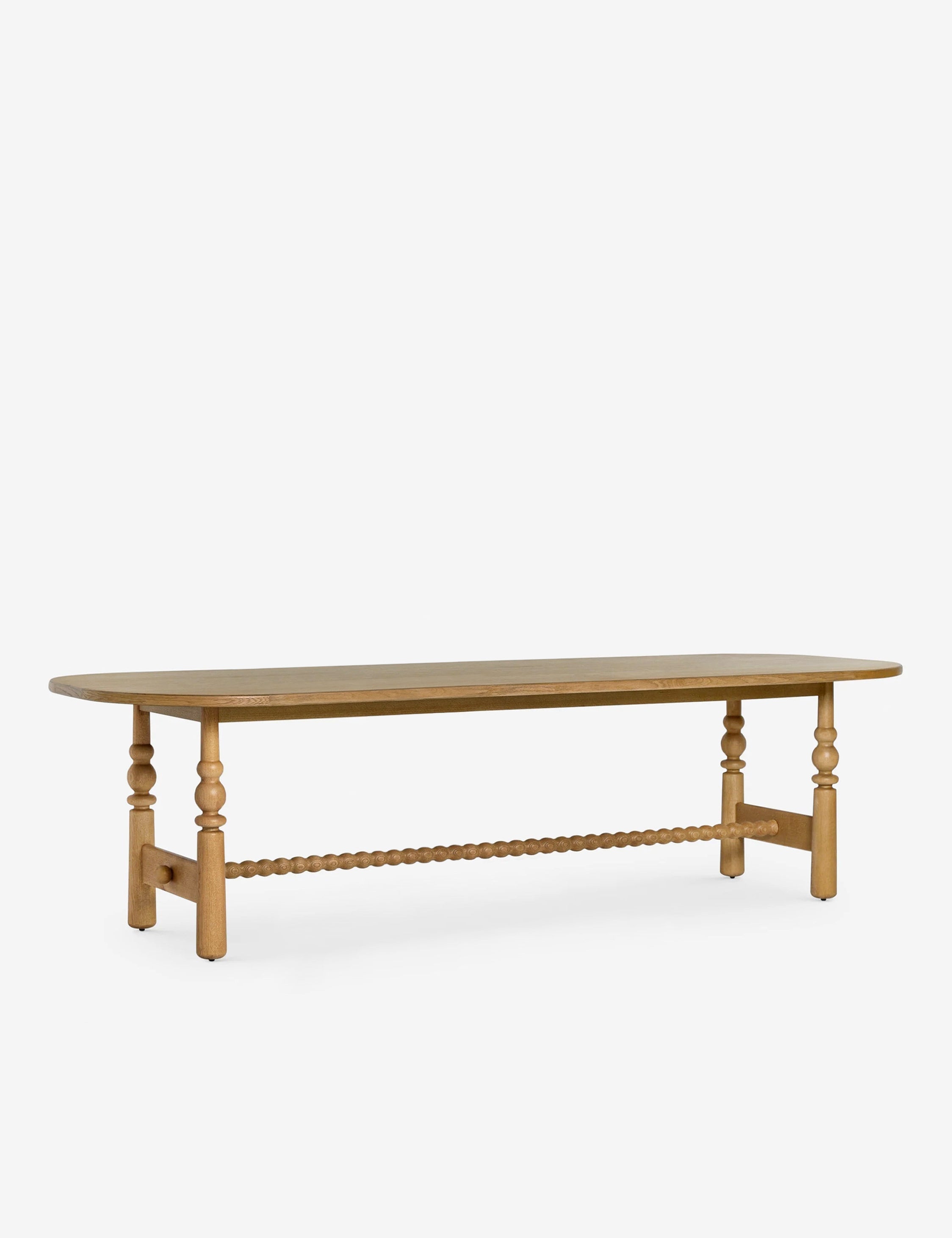 Bela Oval Dining Table | Modern Wood Design, Turned Legs