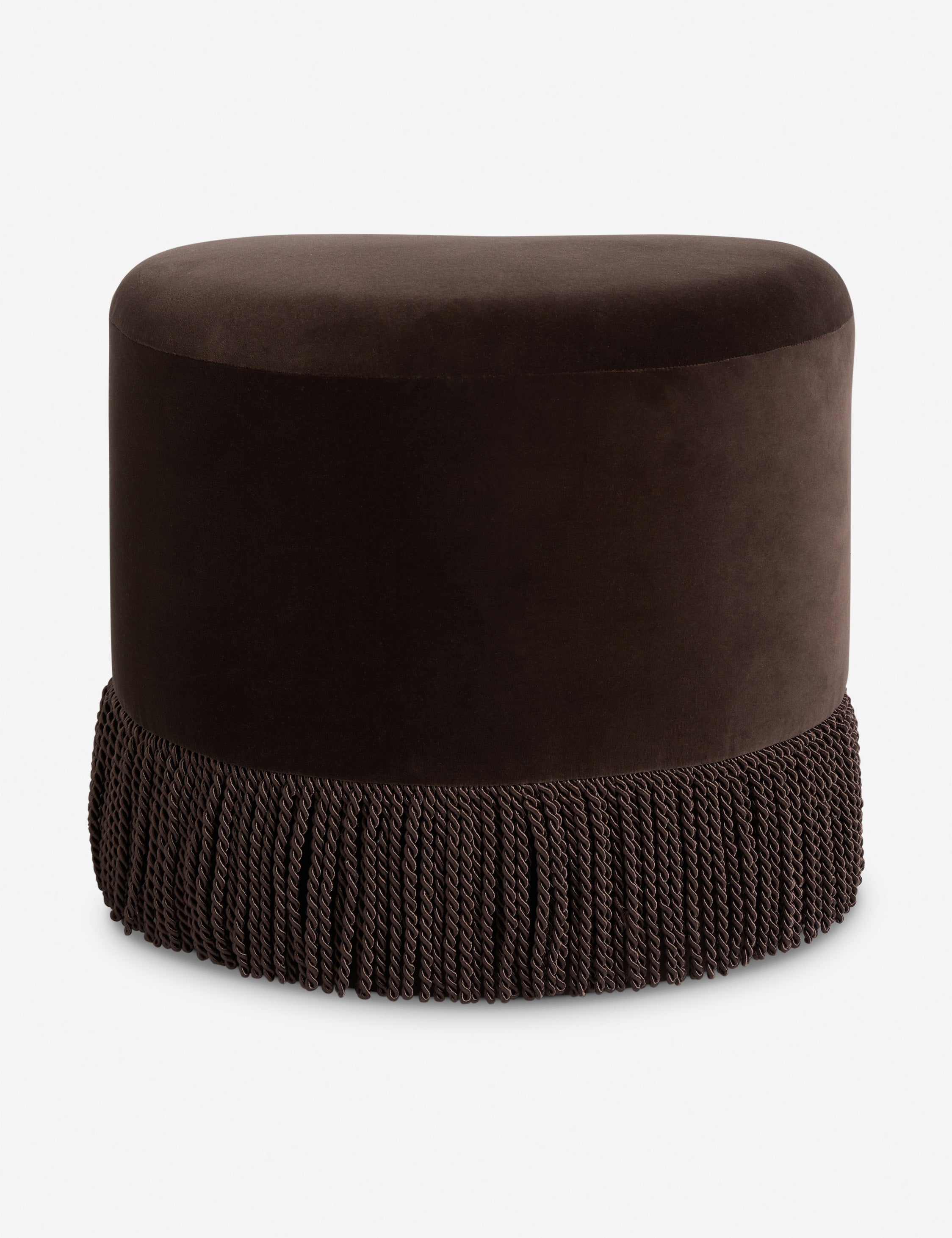 Bela Accent Stool | Plush Fringe Design for Chic Spaces