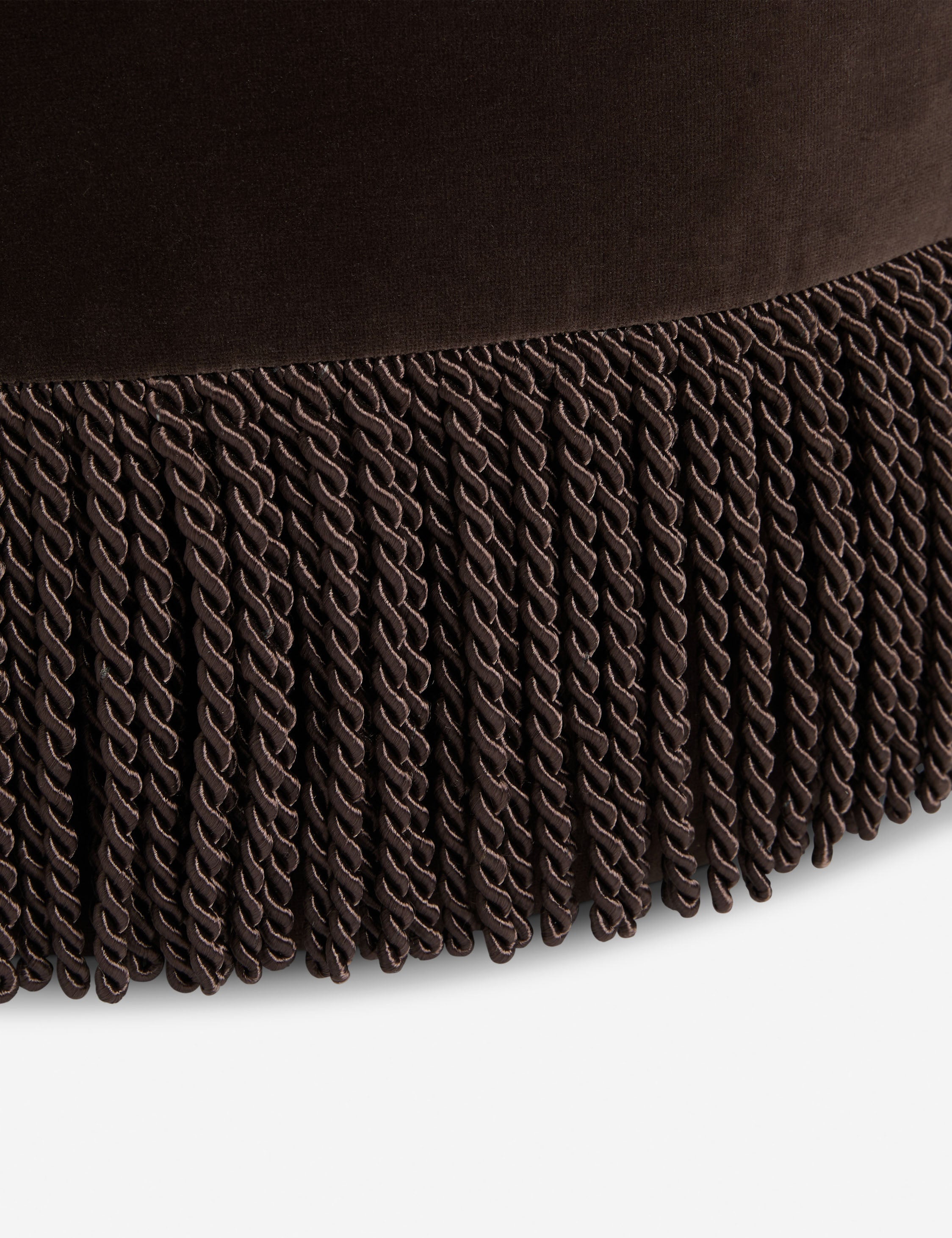 Bela Accent Stool | Plush Fringe Design for Chic Spaces