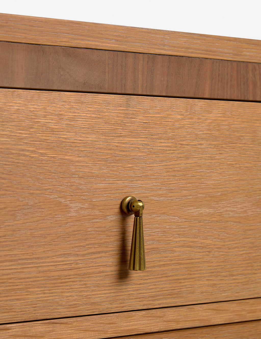 Bela 6-Drawer Dresser | Inlaid Wood Accents, Vintage Metal Pulls