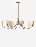 Bela Chandelier | Cream-on-Brass Finish, Sculptural Design