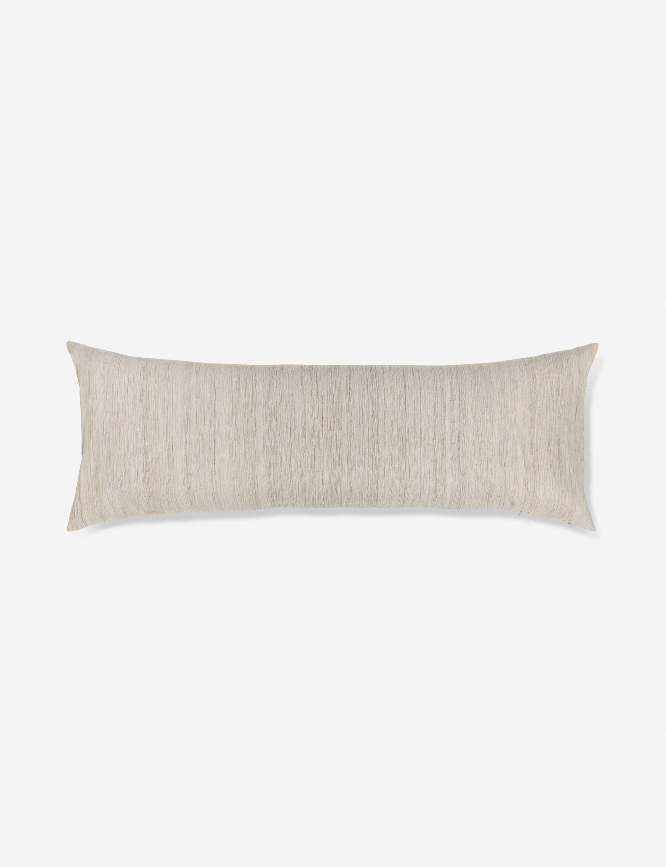 Crest Accent Pillow | Raw Silk, Textured Design