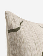 Crest Accent Pillow | Raw Silk, Textured Design