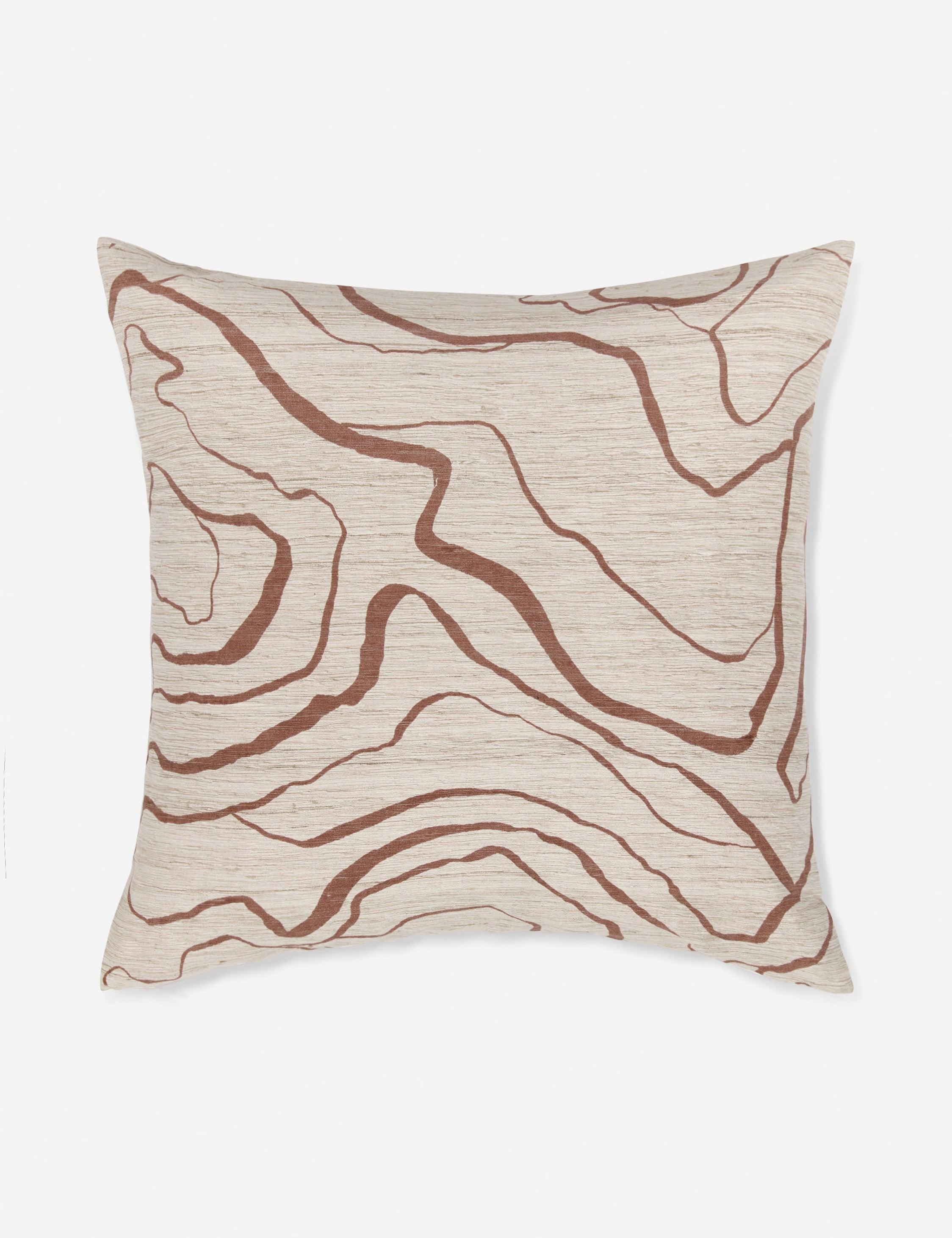 Crest Accent Pillow | Raw Silk, Textured Design