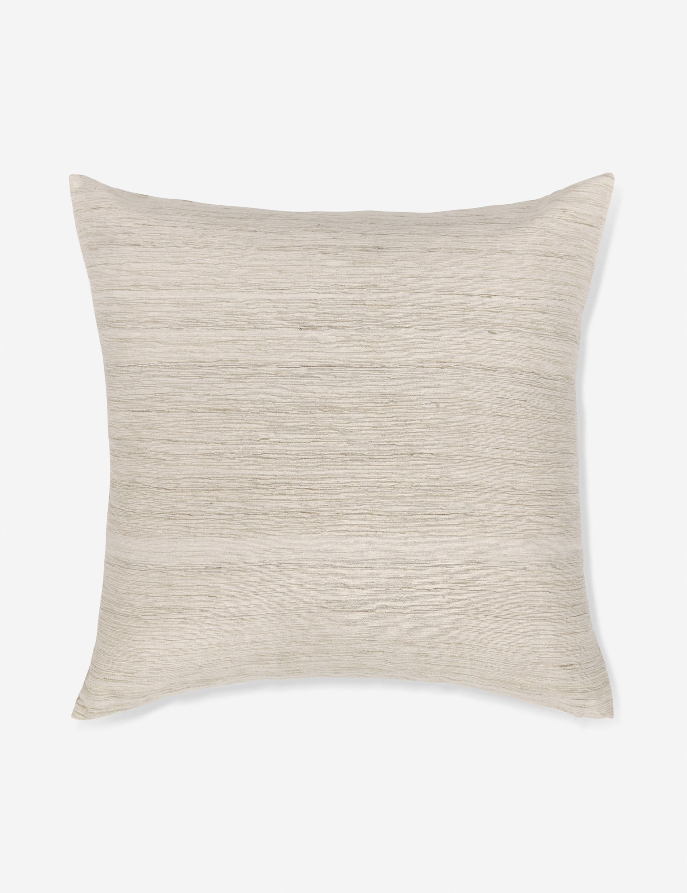Crest Accent Pillow | Raw Silk, Textured Design