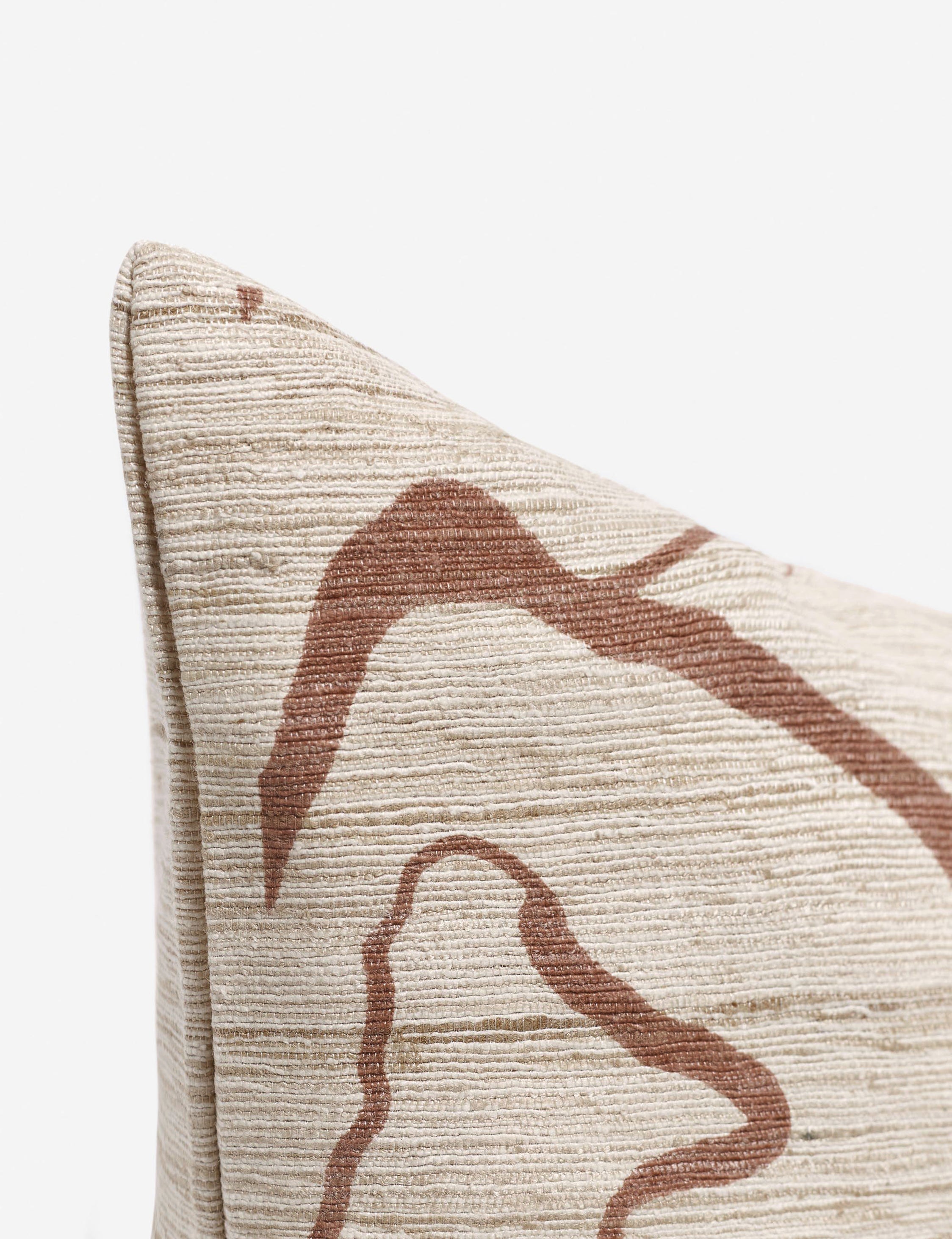 Bello Accent Pillow | Raw Silk, Textured Design