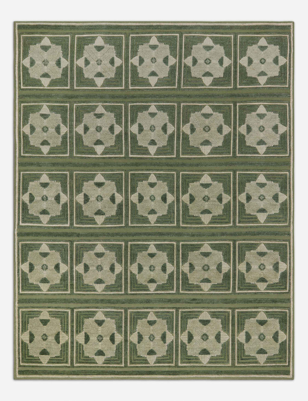 Cielo Hand-Knotted Wool Rug | Geometric Motifs, High-Low Pile