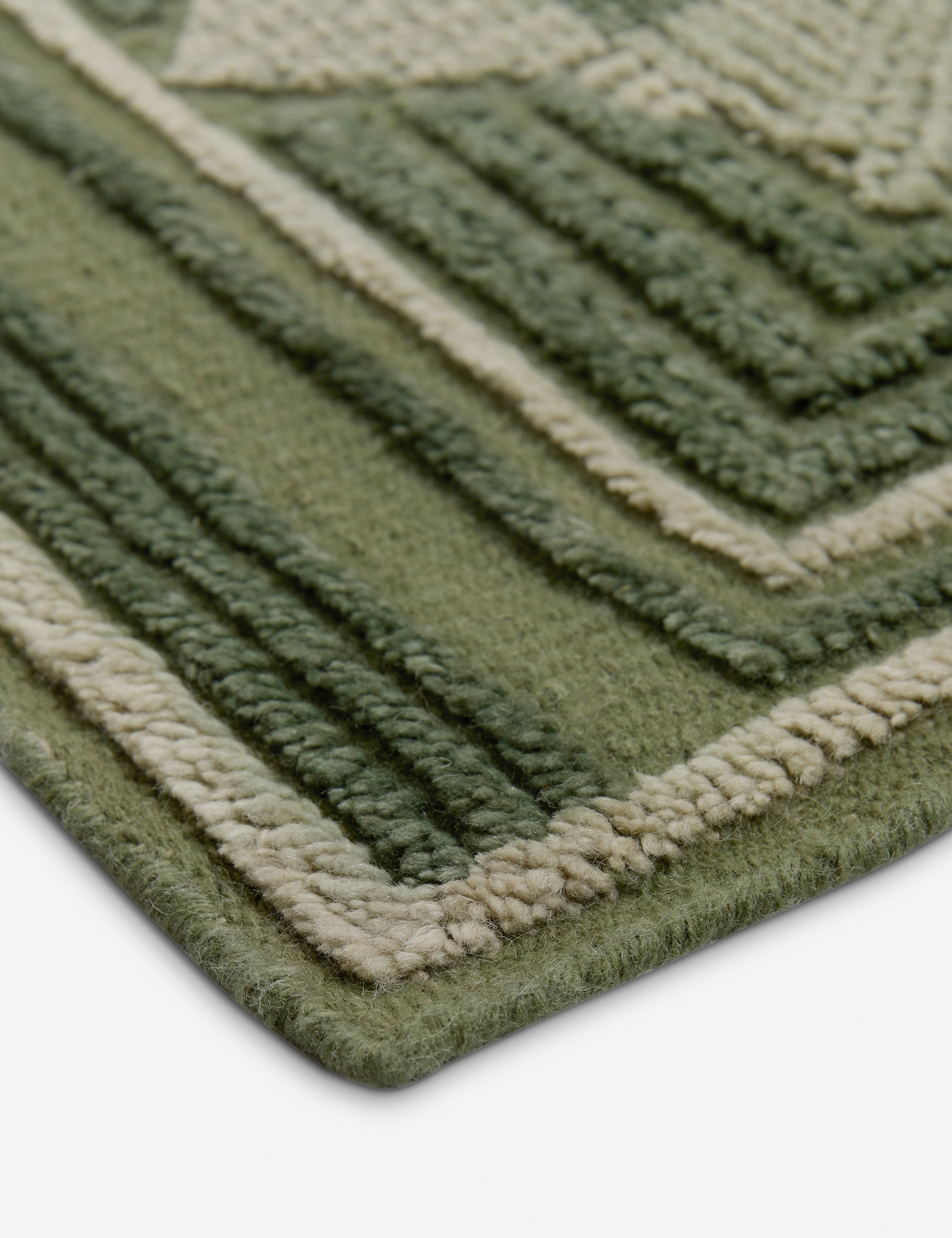 Cielo Hand-Knotted Wool Rug | Geometric Motifs, High-Low Pile