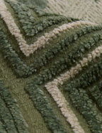 Cielo Hand-Knotted Wool Rug | Geometric Motifs, High-Low Pile