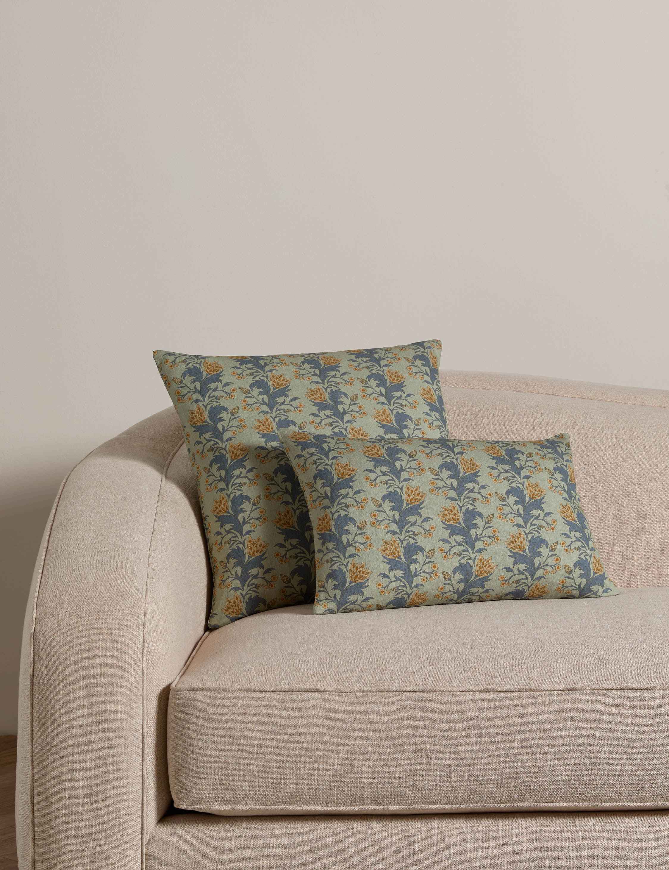 Blythe Accent Pillow | Floral Design, Linen Cotton