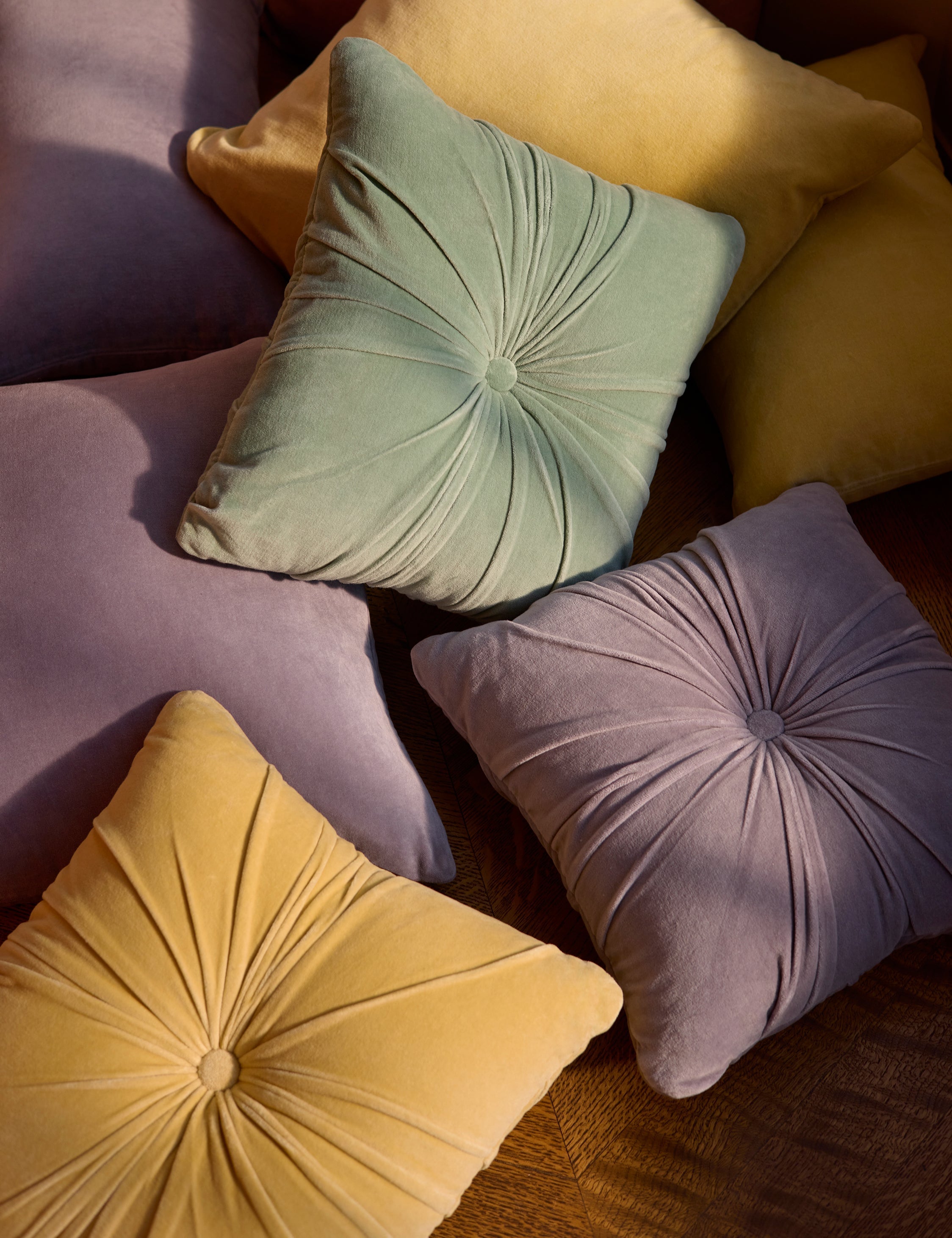 Milo Velvet Pillow | Button-Tufted Design, Chic Accent
