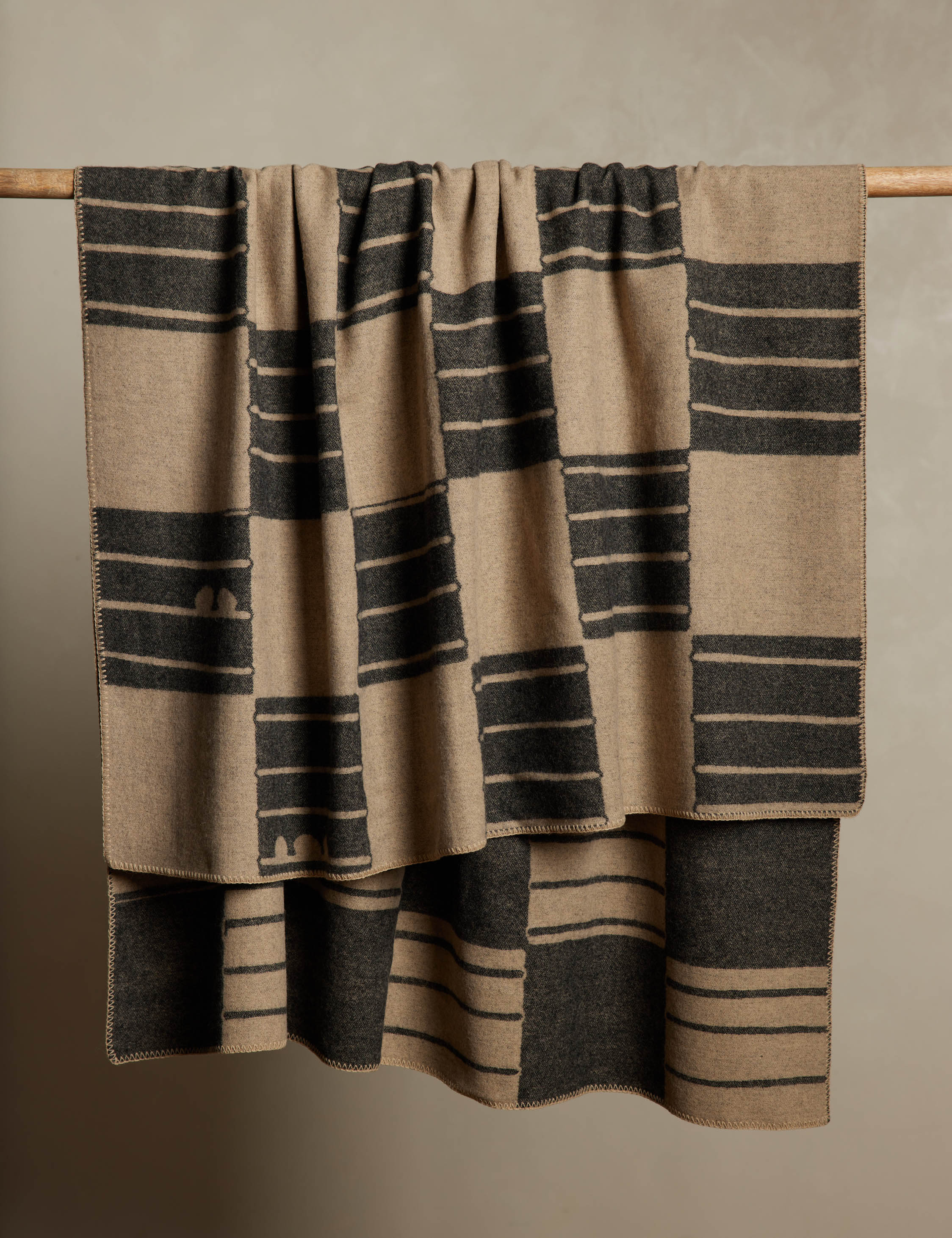 Bristol Wool Throw | Checkered Reversible Design