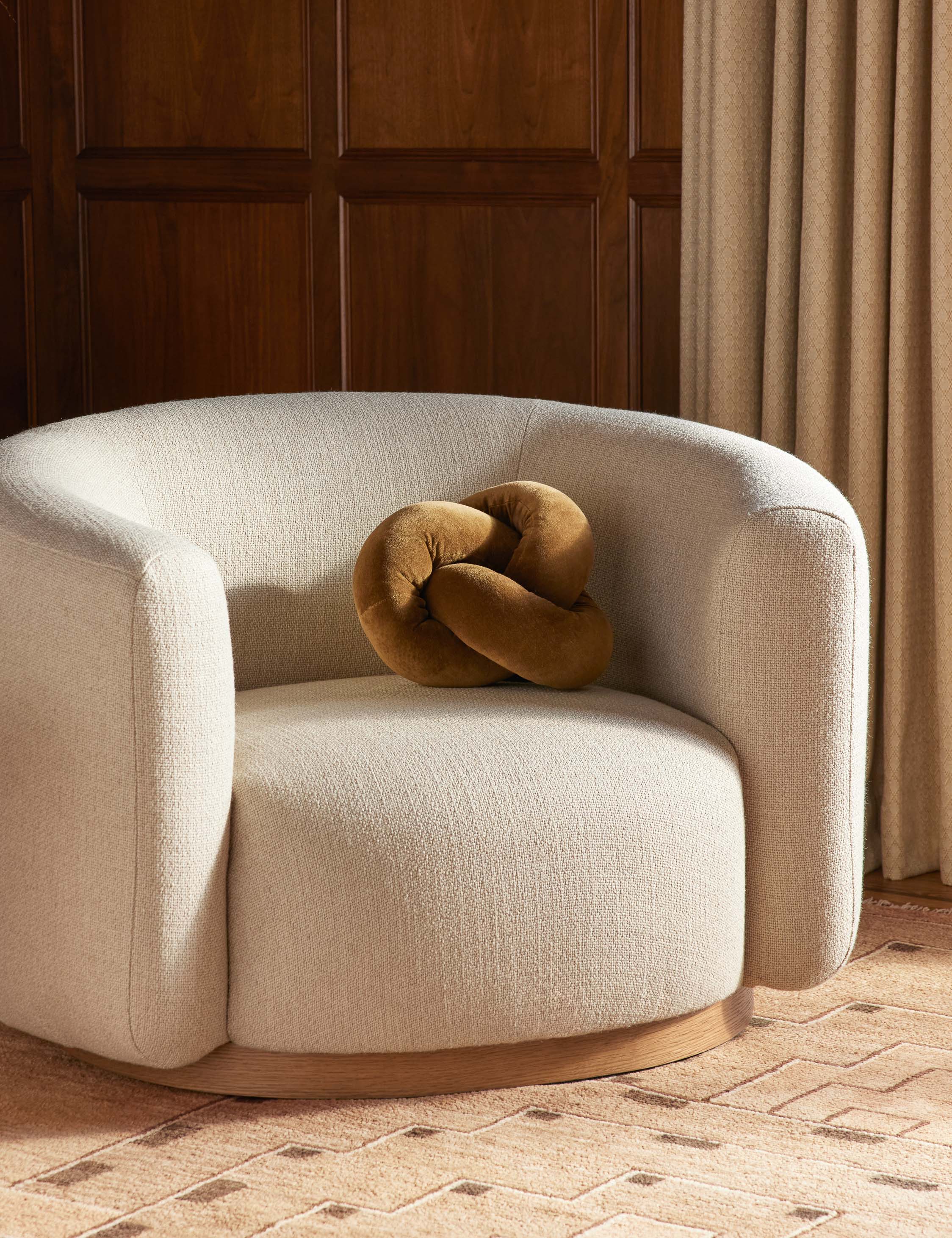 Dewey Velvet Pillow | Knotted Design, Chic Accent for Modern Decor