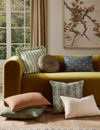 Cleo Linen Pillow | Contrast Piping, Two-Tone Design