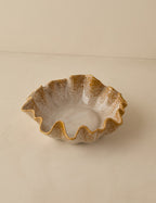 Bela Stoneware Bowl | Organic Lines, Reactive Glaze