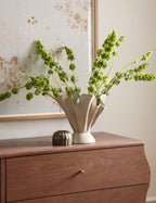 Dara Ruffled Vase | Stoneware, Reactive Glaze Finish