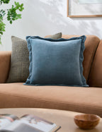 Cleo Accent Pillow | Velvety Finish, Waved Flange