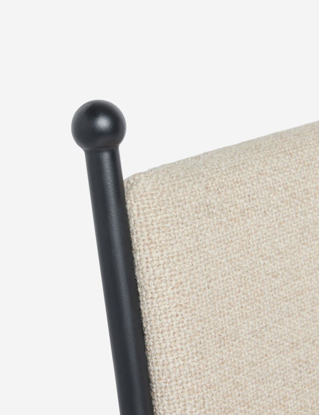 Fina Dining Chair | Curved Metal Frame, Upholstered Seat