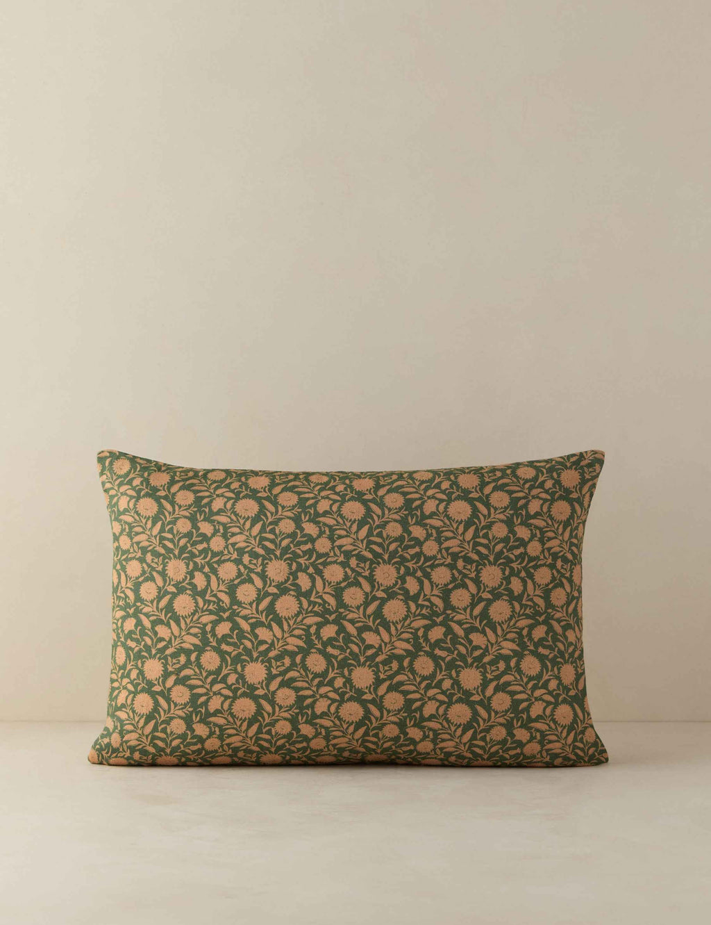 Bela Linen Cotton Pillow | Floral Design, Natural Fiber Blend