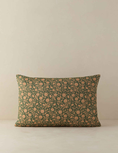 Bela Linen Cotton Pillow | Floral Design, Natural Fiber Blend