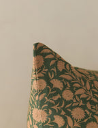 Bela Linen Cotton Pillow | Floral Design, Natural Fiber Blend