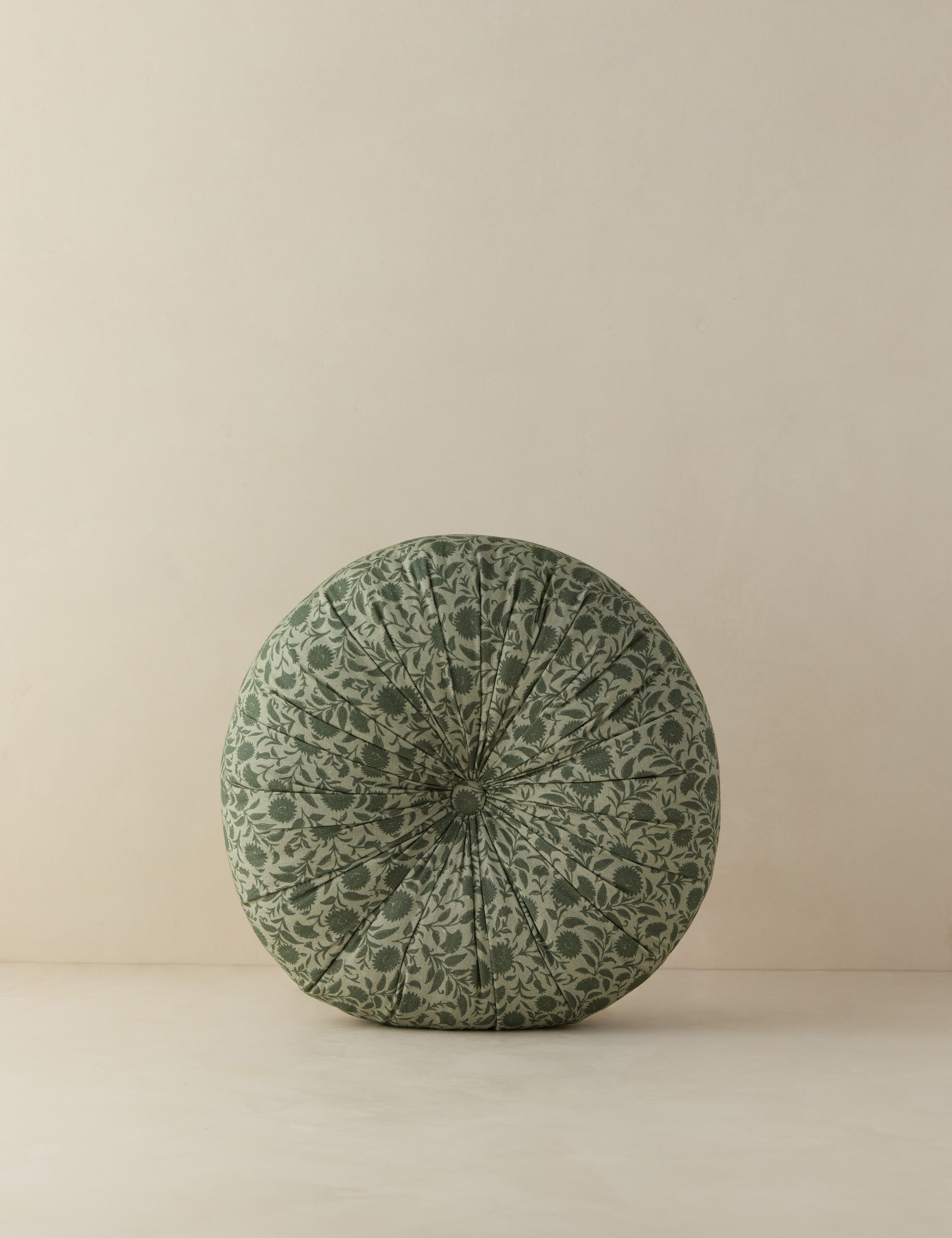 Bello Round Pillow | Floral Design, Linen Cotton Blend