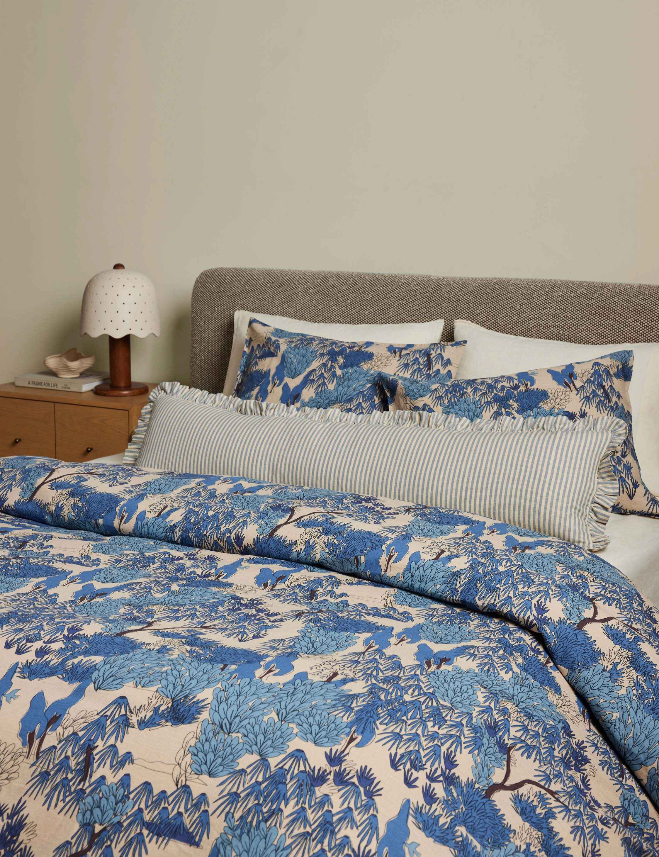 Bloom Duvet Cover | Linen-Cotton Blend, Botanical Print