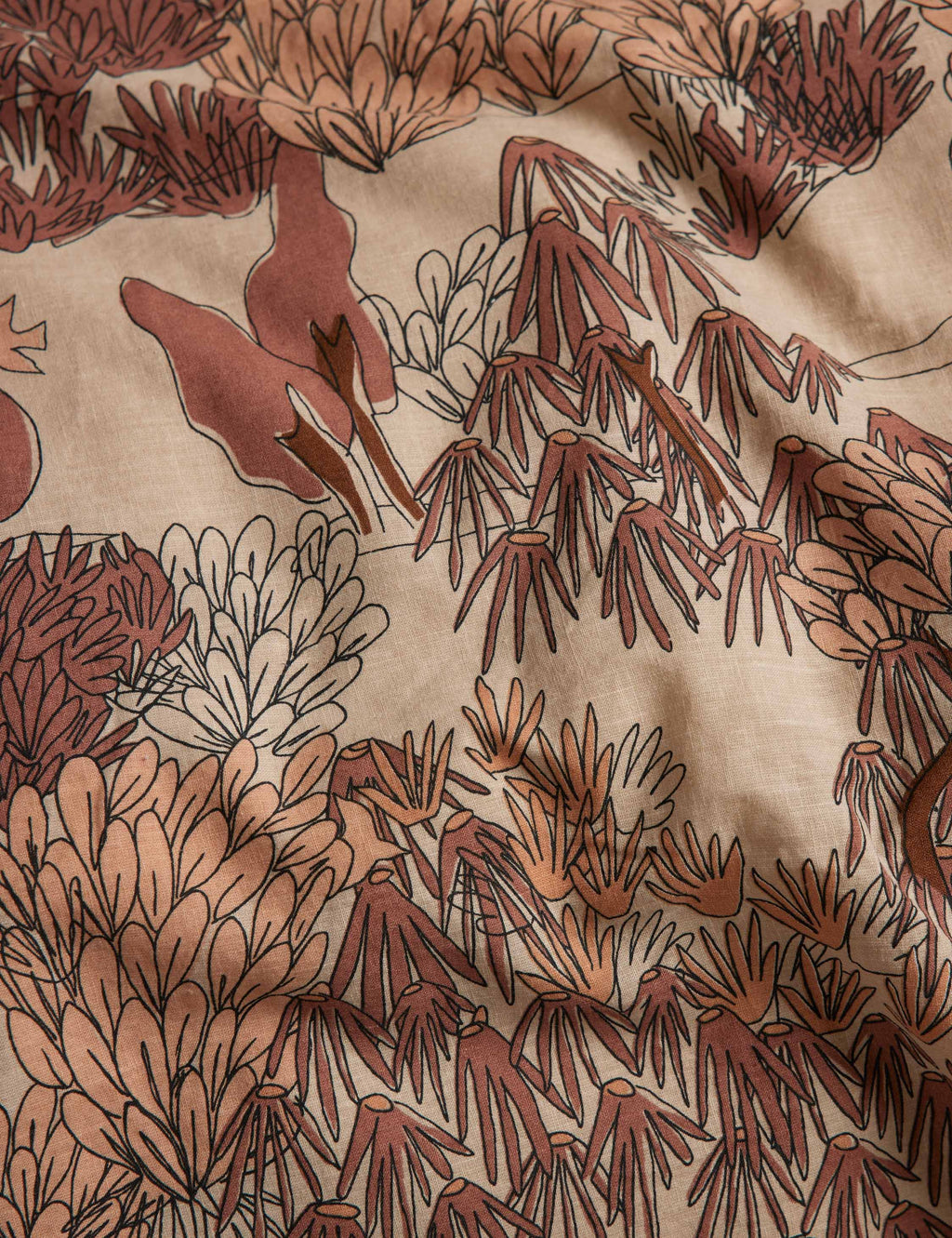 Bramble Duvet Cover | Linen-Cotton Blend, Botanical Print