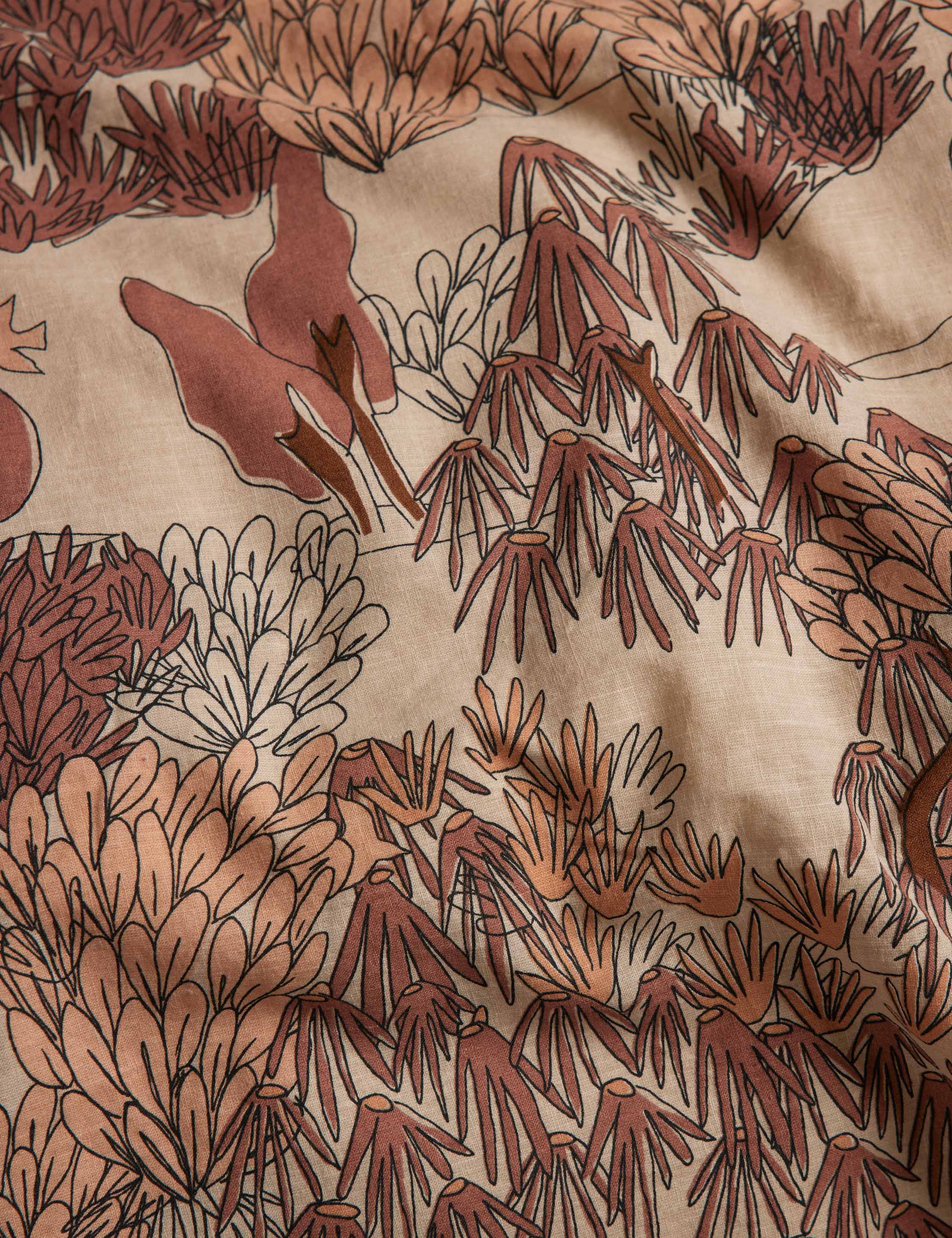 Bloom Duvet Cover | Linen-Cotton Blend, Botanical Print