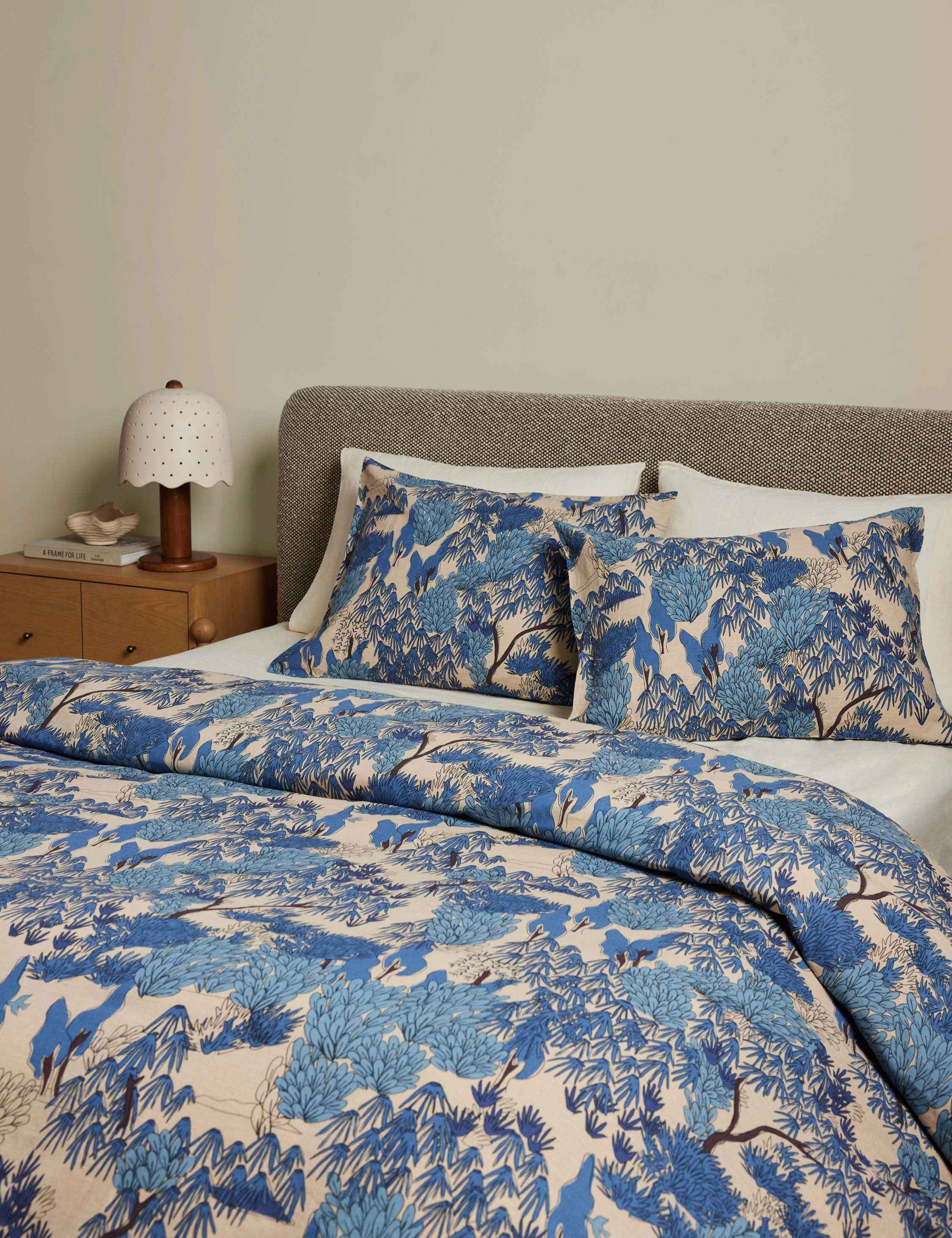 Briar Garden Walk Sham | Linen-Cotton Blend, Botanical Print