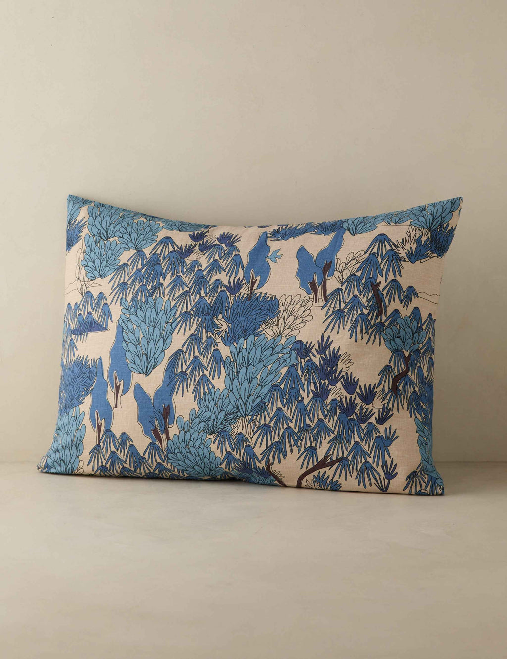 Briar Garden Walk Sham | Linen-Cotton Blend, Botanical Print