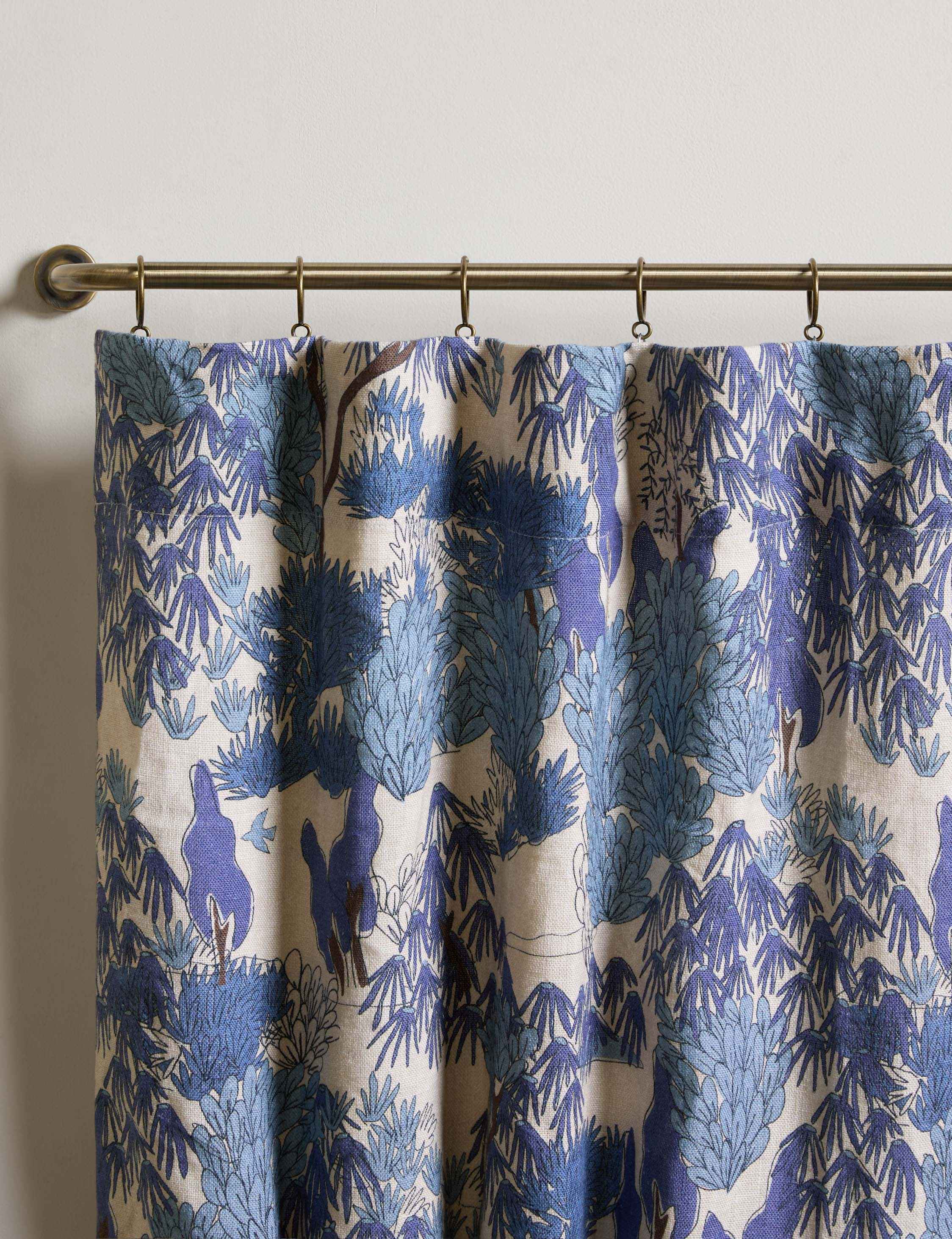 Briar Linen Curtain Panel | Botanical Print, Exclusive Design