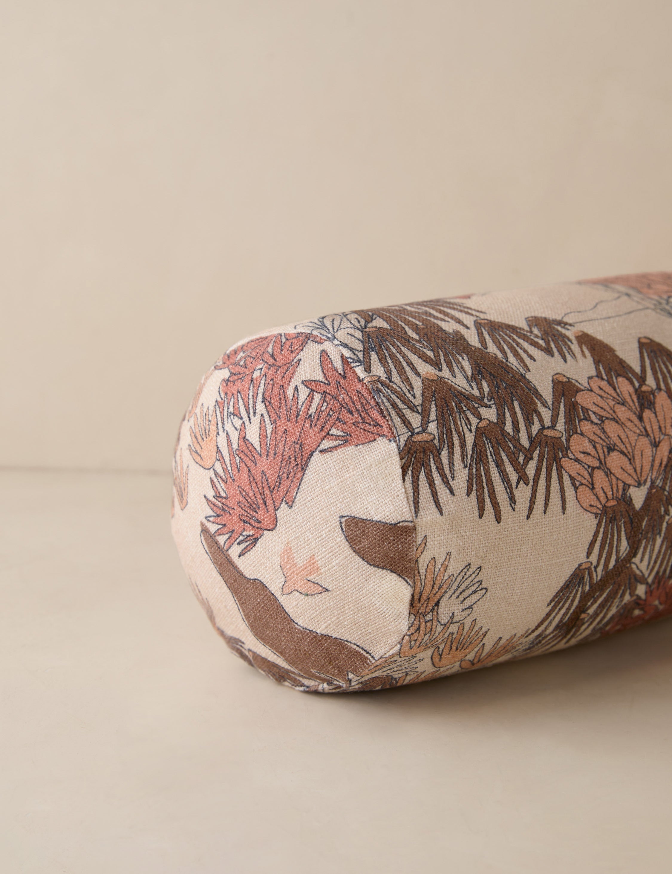 Briar Garden Walk Pillow | Modern Botanical Print, Linen