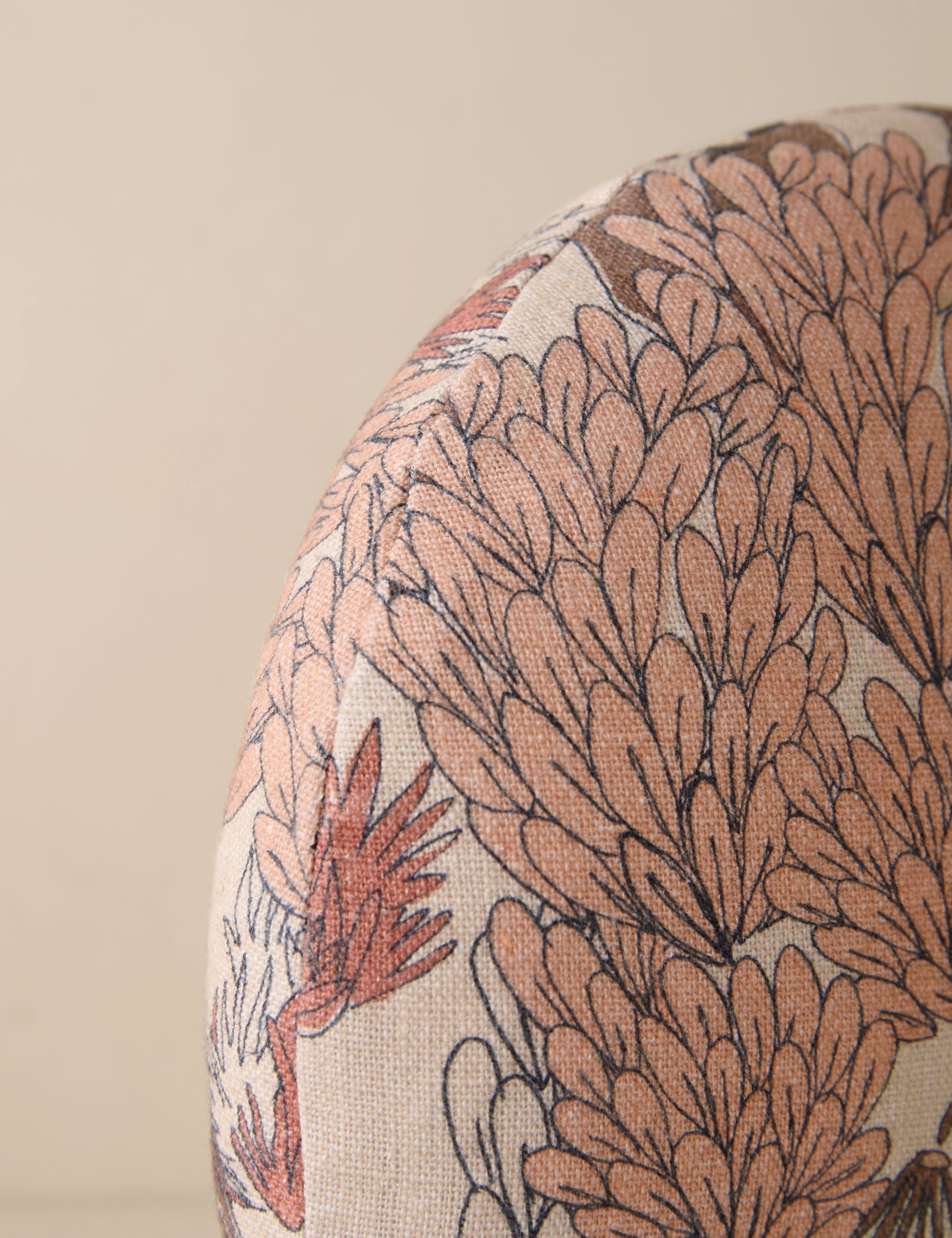 Briar Garden Walk Pillow | Modern Botanical Print, Linen