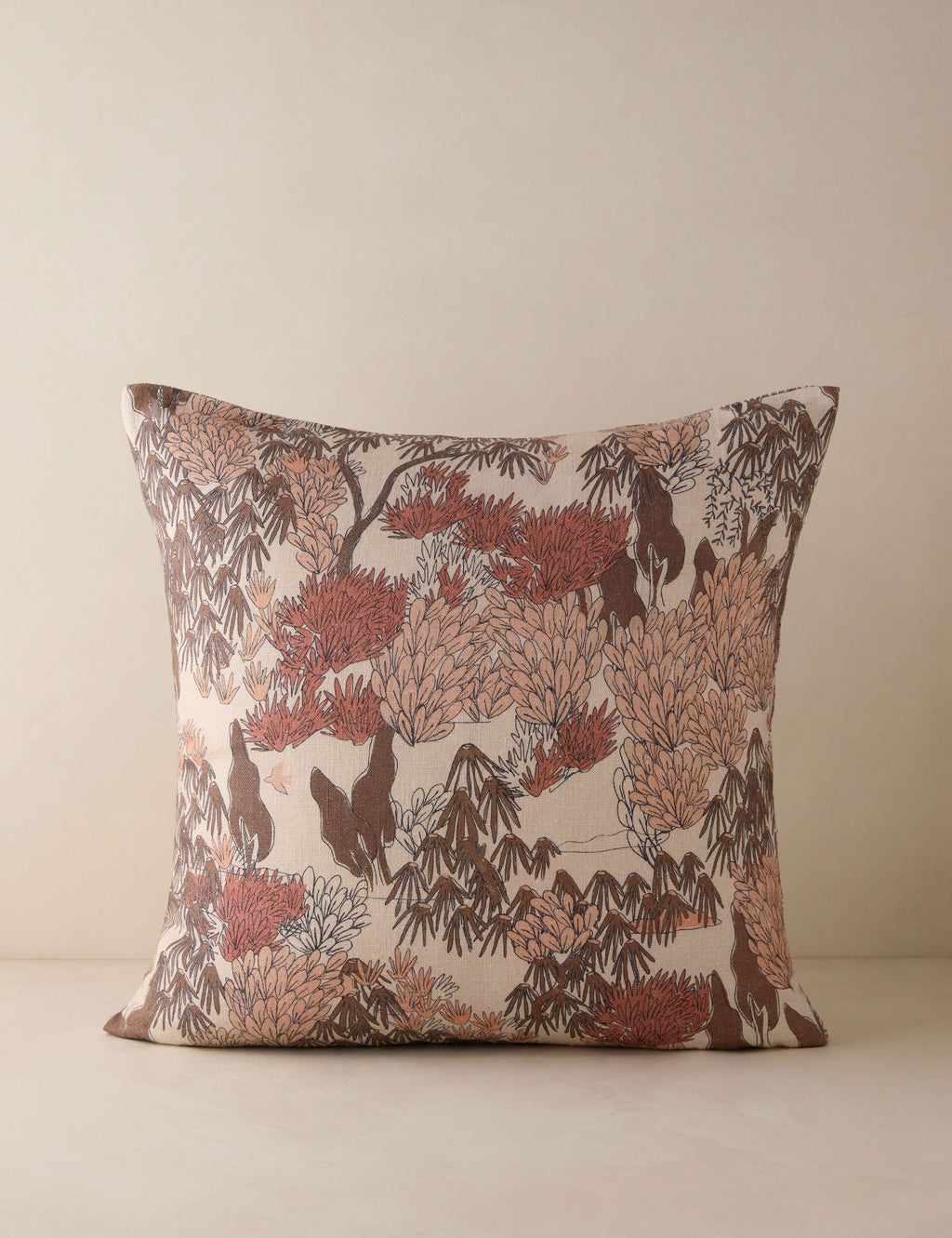 Breezy Garden Walk Pillow | Modern Botanical Print