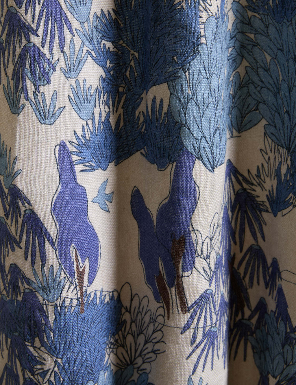 Briar Linen Curtain Panel | Botanical Print, Exclusive Design