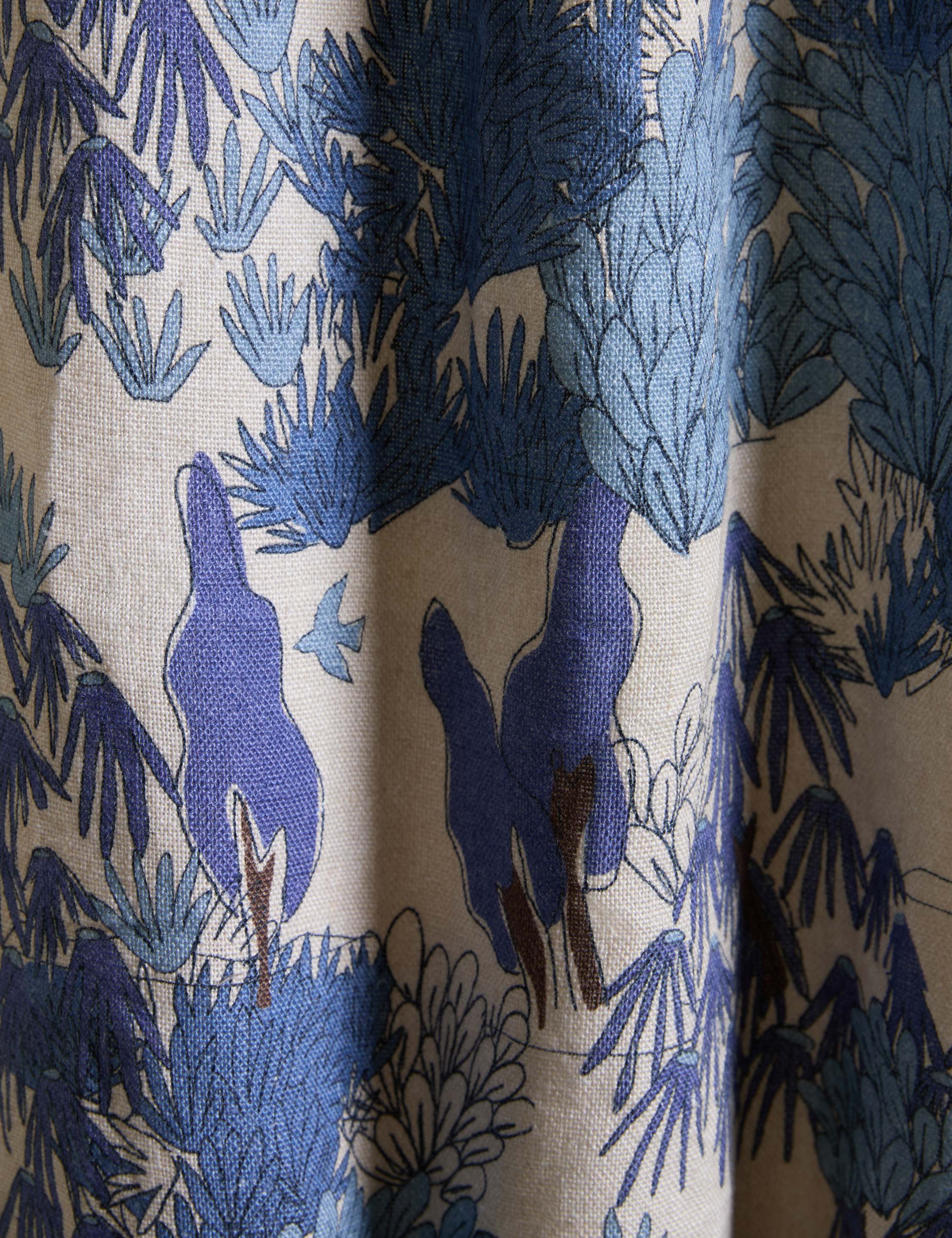 Briar Linen Curtain Panel | Botanical Print, Exclusive Design