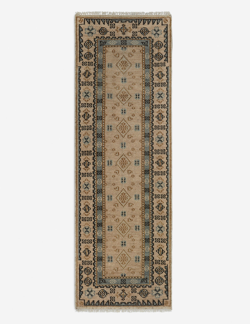 Hira Wool Rug | Hand-Knotted, Geometric Motifs