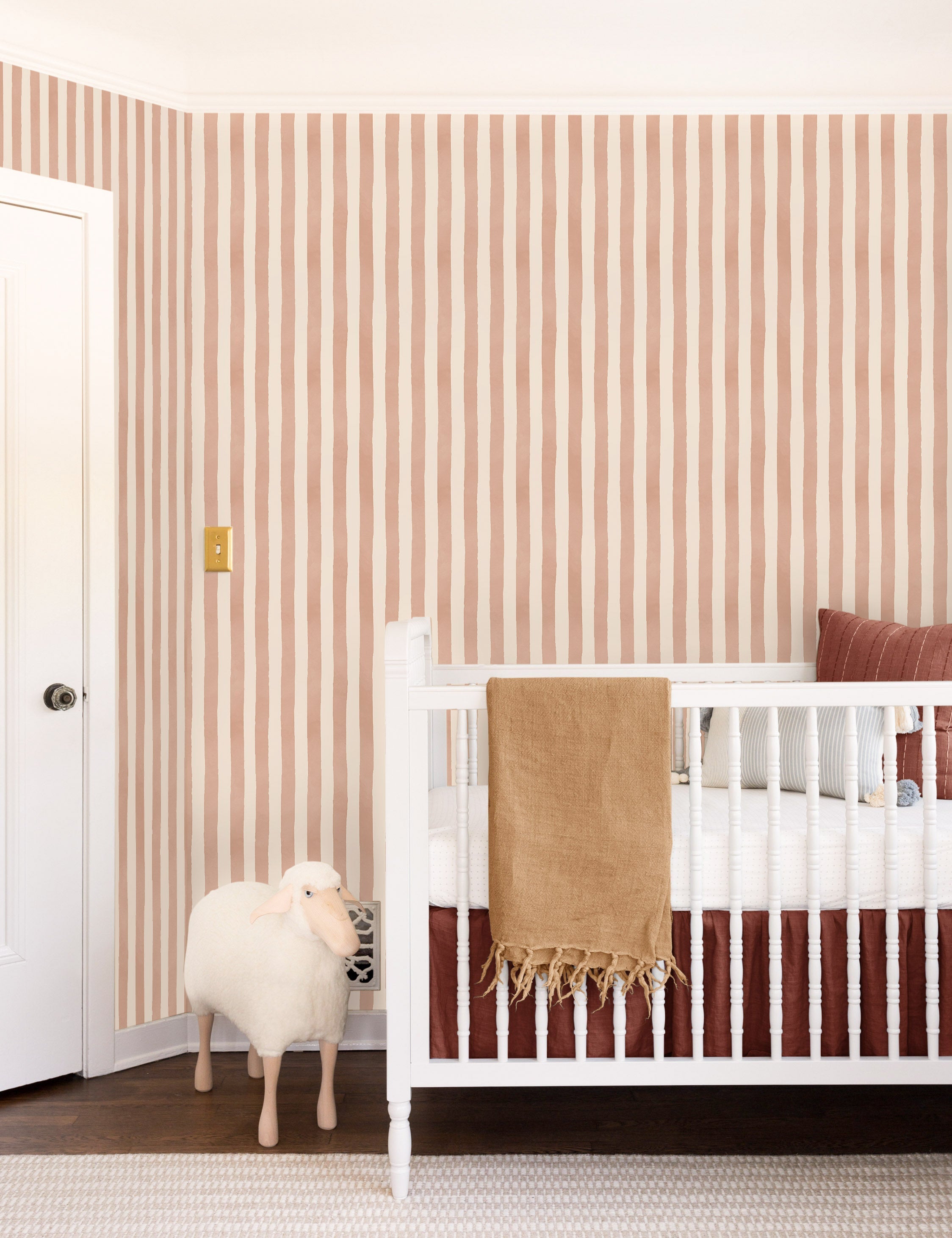 Bela Painterly Stripe Wallpaper | Organic-Inspired Design