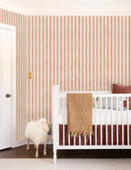 Painterly Stripe Wallpaper by Sarah Sherman Samuel