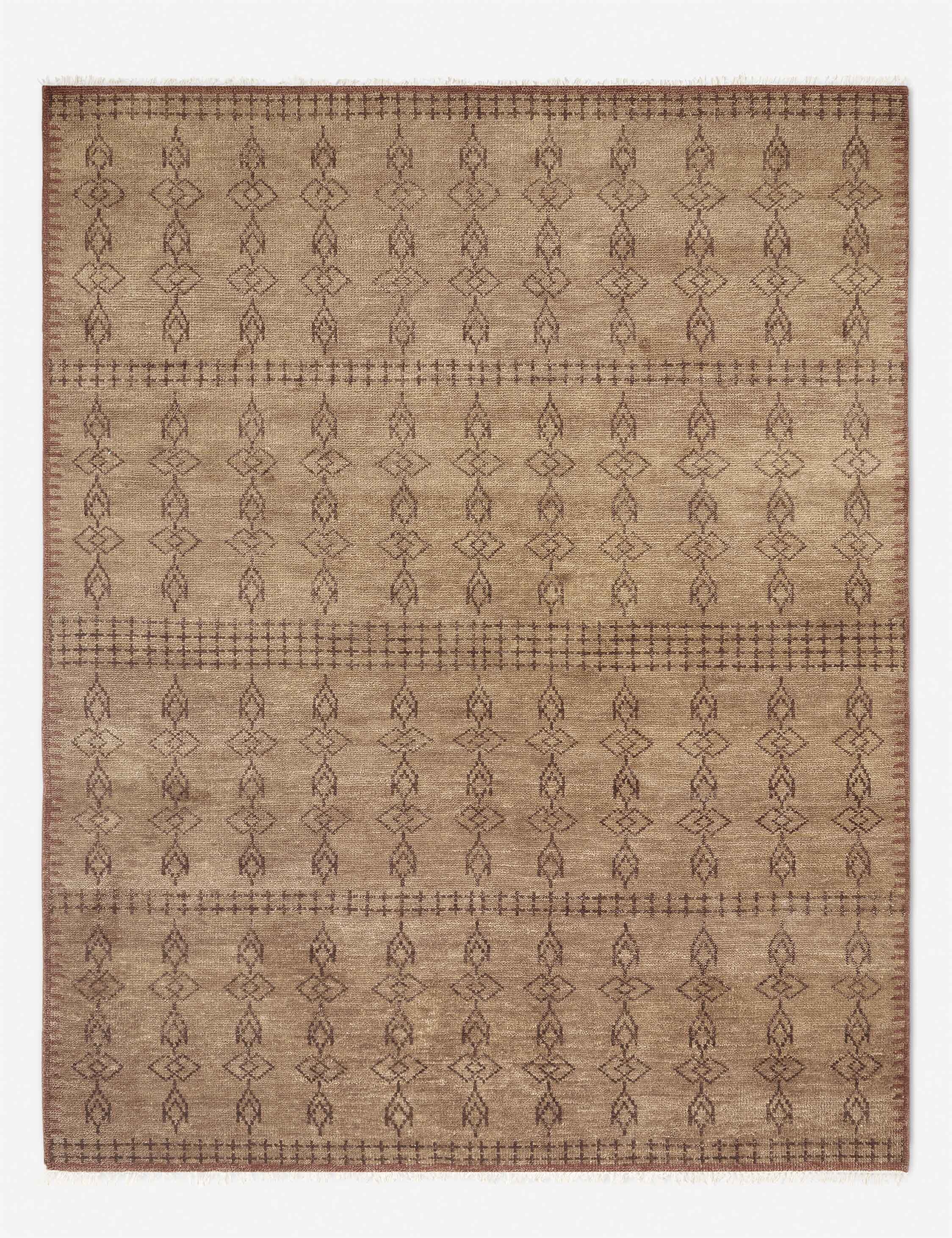 Indigo Hand-Knotted Wool Rug | Chic Pattern, Soft Texture