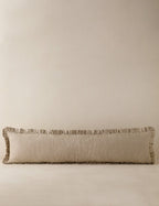 Isla Lumbar Pillow | Ruffled Flange, Timeless Stripe Design