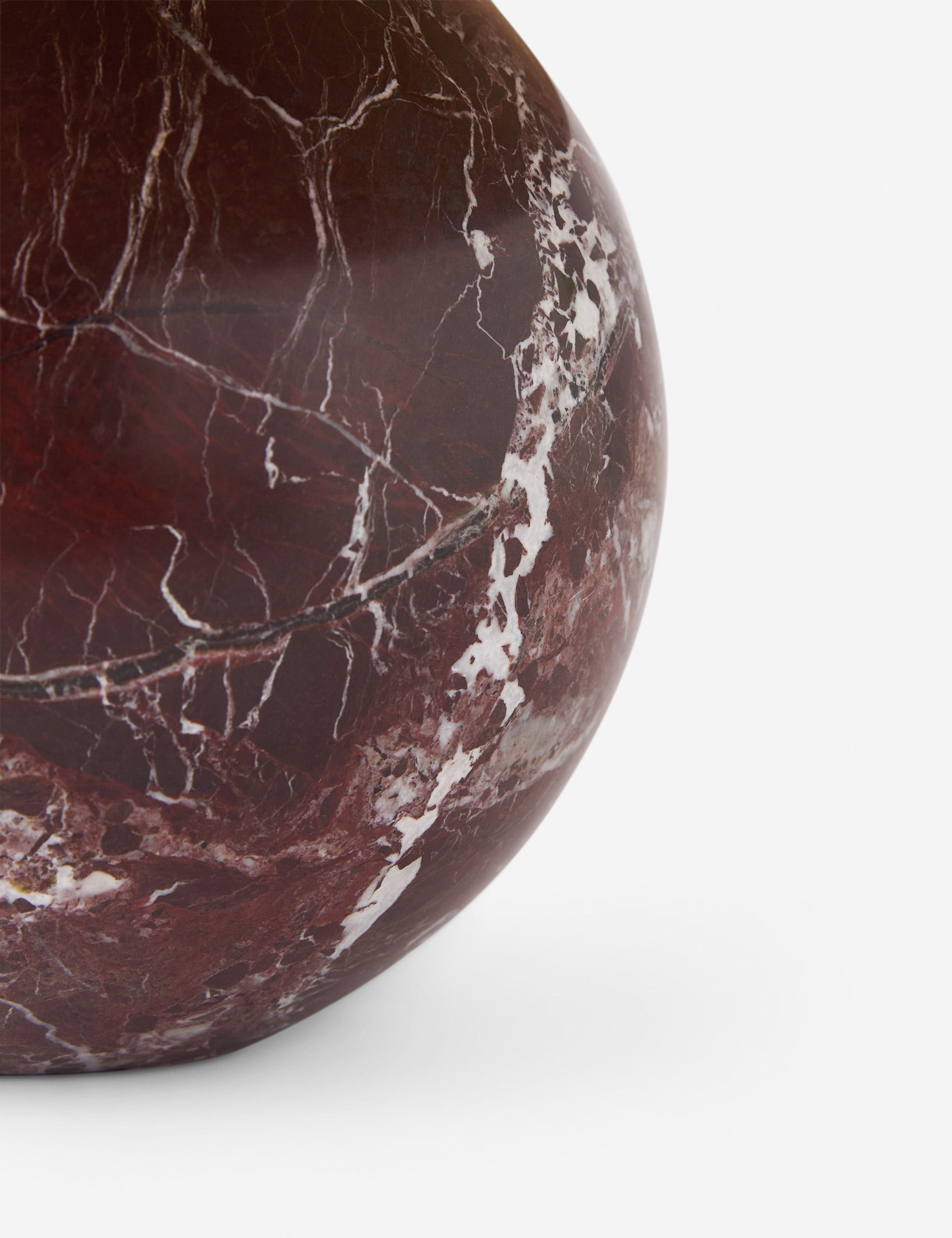 Izu Table Lamp | Stone Sphere Base, Linen Shade