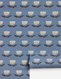 Juno Grasscloth Wallpaper | Hand-Sketched Floral Design