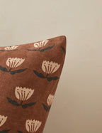 Bela Linen Sham | Hand-Sketched Floral Design, Natural Fiber
