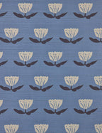 Juno Grasscloth Wallpaper | Hand-Sketched Floral Design