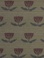 Juno Grasscloth Wallpaper | Hand-Sketched Floral Design